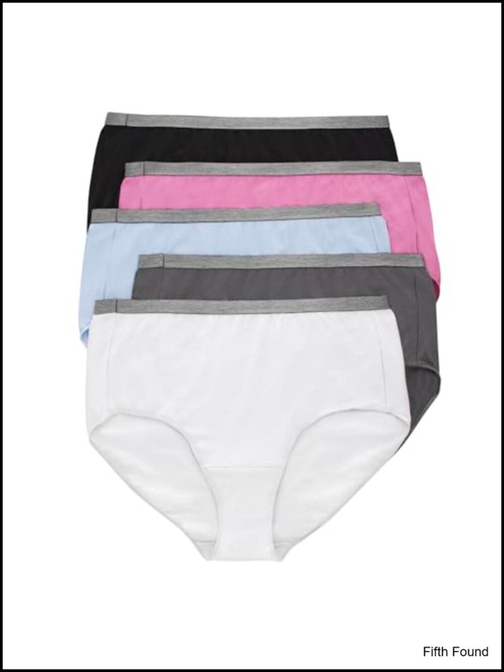 Women's High-Rise Brief Underwear 5-Pack Cotton Blend Tag-Free No-Show